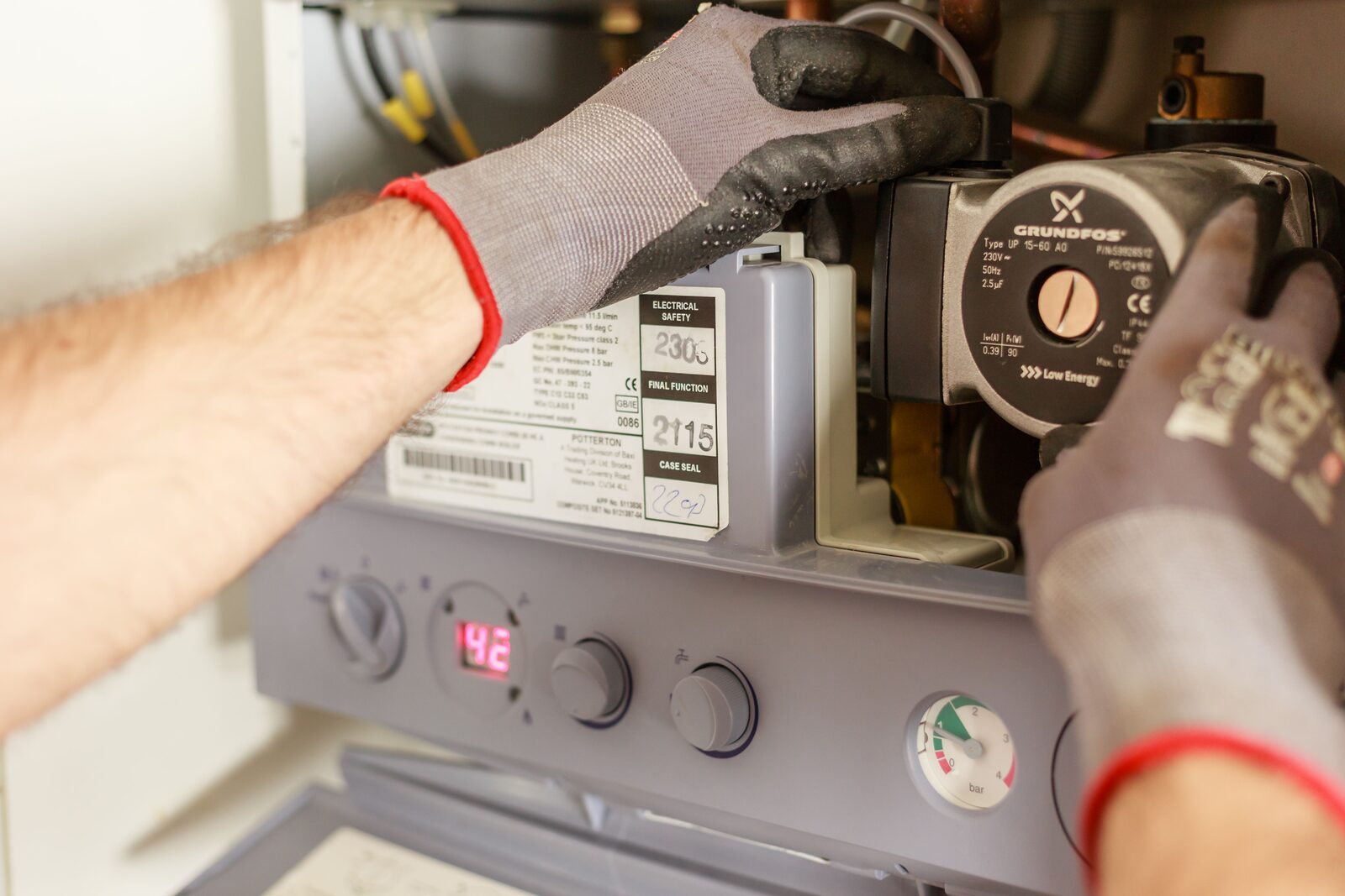 Boiler service & pump inspection